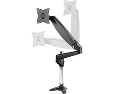 Monitorius Startech.com Stalinis monitoriaus laikiklis, monitoriaus laikiklis Vesa 32"/49" itin plataus ekrano 8kg, vieno monitoriaus laikiklis, reguliuojamas aukštis / lankstus, C spaustukas arba varžtas (armpivote2)