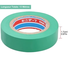 Starvast 12 x aukštos temperatūros pvc elektros izoliacinė juosta - įvairiaspalvė (13m x 17mm)