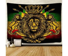 Stcree rasta rastafari gobelenas didelis 203x152 cm minkštas flanelinis liūto karūnos vėliavos hipių meno sienų apmušalas svetainės miegamojo dekoravimo reklaminis skydelis gtzyfs635