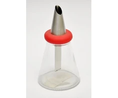 Stiklinė cukrinė Mirpol, 17 cm, raudona