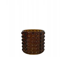 Stiklinė ruda žvakidė 6,5x7cm tealight žvakėms