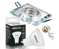 Stiklinis kvadratinis Led šviestuvas su Gu10 10w Led lempute