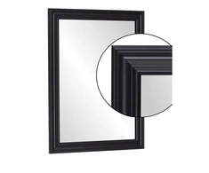 Stilingas veidrodis su rėmu 90x80 Retro juodas