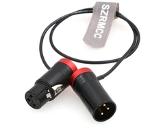 Stiprintuvas Szrmcc xlr kabelis xlr 3 kontaktų kištukas į 3 kontaktų xlr lizdą žemo profilio garso kabelis, skirtas sound devices 633 688 788t 302 552 zaxcom įrašymo įrenginiui zoom f8 (raudonas dangtelis)