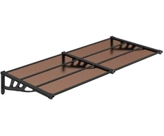 Stogelis durims, juodos spalvos, 199x90cm, polikarbonatas