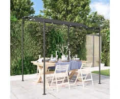 Stoginė, antracito spalvos, 2x2,3m, audinys ir plienas, 180g/m²
