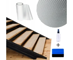 Stora neslystanti Pvc pakopa laiptams, skaidri, 20x100 cm, nuo ritinio