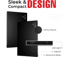 Storite išorinis nešiojamas kietasis diskas 250gb su Usb 3.0 išorine atsargine duomenų saugykla, greitas duomenų perdavimas, tinkamas Pc, Mac, Windows, žaidimų, nešiojamam ir stacionariam kompiuteriui (juodas)
