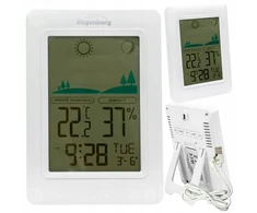 Stotelė su Lcd, belaidė, su laikrodžiu, drėgmės matuokliu
