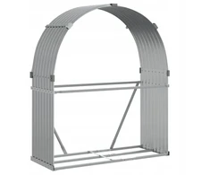 Stovas malkoms - 120x45x140 cm, šviesiai pilkas, galvanizuotas plienas