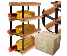 Stovas vyno buteliams, metalinis, 1-3 buteliams, loft stiliaus