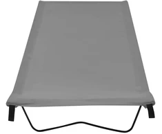 Stovyklavimo gultas, pilkas, 180x60x19cm, audinys ir plienas