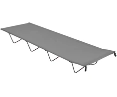 Stovyklavimo gultas, pilkas, 180x60x19cm, audinys ir plienas