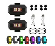 Stroboskopinis Led žibintas 7 spalvų universalus motociklui, dviračiui, dronui*2