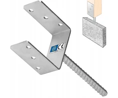 Stulpo pagrindas įmūrymui Ps120u, inkaras betonui, karštai cinkuotas, 120 mm
