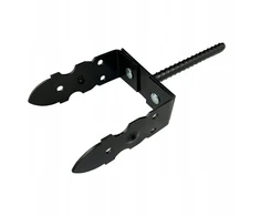 Stulpo pagrindas, reguliuojamas dekoratyvinis inkaras 0-210 mm betonui, juodas strypas 20 cm