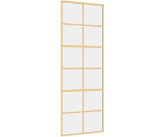 Stumdomos durys, auksinės, 76x205cm, ESG stiklas ir aliuminis