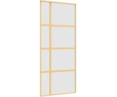 Stumdomos durys, auksinės, 90x205cm, ESG stiklas ir aliuminis
