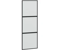 Stumdomos durys, juodos, 76x205cm, grūdintas stiklas/aliuminis
