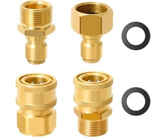 Styddi slėgio plovimo adapterių rinkinys, ultimate greito atjungimo rinkinys, m22-15 į 3/8" greita jungtis, žarnos adapteris slėgio plovimo pistoletui, žarnai, siurbliui, 4 vnt.