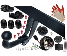 Su davikliais nuimamas priekabos kablys su 7 kontaktų moduliu Bmw X3 E83 Lci 2004-2010