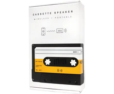 Kompiuterio kolonėlės Suck Uk kasetinis bluetooth garsiakalbis, retro dizaino mobiliojo telefono priedai, nešiojamas belaidis garsiakalbis, technologiniai prietaisai vyrams ir moterims, kasetės formos usb garsiakalbiai, bluetooth garsiakalbis