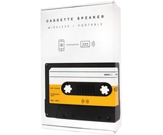 Kompiuterio kolonėlės Suck Uk kasetinis bluetooth garsiakalbis, retro dizaino mobiliojo telefono priedai, nešiojamas belaidis garsiakalbis, technologiniai prietaisai vyrams ir moterims, kasetės formos usb garsiakalbiai, bluetooth garsiakalbis
