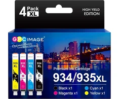 Suderinamos Hp 934xl 935xl kasetės 4 spalvų rinkinys