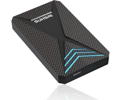 Kietasis diskas Suhsai 1tb išorinis žaidimų standusis diskas su rgb apšvietimu, nešiojamas usb 3.0 standusis diskas duomenų saugojimui/atsarginių kopijų plėtimui, hdd 2.5 colio standusis diskas, skirtas pc nešiojamam kompiuteriui mac išmaniesiems telefonams žaidimų konso