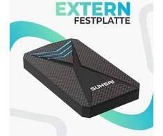 Kietasis diskas Suhsai 1tb išorinis žaidimų standusis diskas su rgb apšvietimu, nešiojamas usb 3.0 standusis diskas duomenų saugojimui/atsarginių kopijų plėtimui, hdd 2.5 colio standusis diskas, skirtas pc nešiojamam kompiuteriui mac išmaniesiems telefonams žaidimų konso