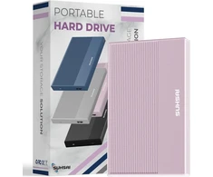Suhsai išorinis kietasis diskas 250gb išorinis atsarginis diskas usb 3.0 didelės spartos duomenų perdavimo kietasis diskas, suderinamas su mac nešiojamuoju kompiuteriu, staliniu kompiuteriu, žaidimų konsole (rožinis)
