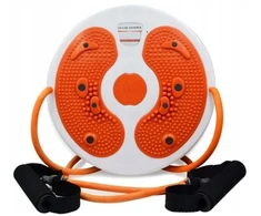 Sukamas diskas su masažuokliu ir virvėmis 28cm oranžinis