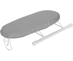 Sulankstoma mini lyginimo lenta namams ir kelionėms, nešiojama lyginimo lenta su rankovių ir apykaklių lyginimo įrankiu, stabili ir patvari (anti-scalding Sidabrinis Cloth)