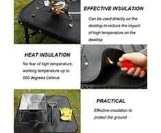 Sulankstomas apsaugos nuo purslų kilimėlis, atsparus ugniai grilio kilimėlis stovyklavimui, grindų apsaugos kilimėlis, grilio kilimėlis, grindų kilimėlis, apsauginis kilimėlis po griliu, ugniai atsparus paklotas terasai apsaugoti