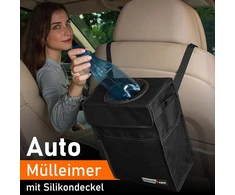 Sulankstomas automobilio šiukšliadėžė su dangčiu ir maišeliais, 2l