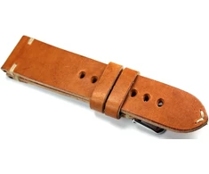Sulla Rios 1931 vyriškas odinis laikrodžio dirželis Vintage 24 mm šviesiai rudas, šviesiai rudas, dirželis.