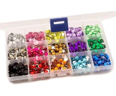 Summer-ray N703 7mm rhinestones laikymo dėžutėje, įvairių spalvų