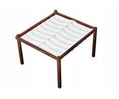 Sun Shade Vandeniui atspari ištraukiama susukama burė pergolei, balta, 2,5x5 m