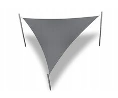 Sun Shade vandeniui atspari trikampė pavėsinė burė, pilka, 3,5x3,5x3,5 m