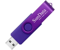 Sundata 16 Gb Usb atmintinė 4 vienetai Usb 2.0 atmintinė sukama metalinė (4 mišrios spalvos: mėlyna, žalia, violetinė, rožinė)
