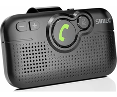 Sunitec laisvų rankų įranga automobiliui, bluetooth 5.0, palaiko gps, siri, muziką, automatinį įjungimą, google assistant, balso valdymą 2 telefonams vienu metu su saulės skydelio spaustukais