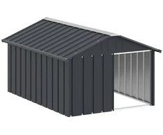 Šuns būda, antracito, 116,5x153x81,5cm, galvanizuotas plienas