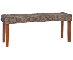 Suoliukas, 110cm, natūralus Kubu ratanas ir raudonmedžio masyvas