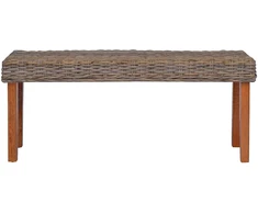 Suoliukas, 110cm, natūralus Kubu ratanas ir raudonmedžio masyvas