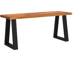 Suoliukas su gyvu kraštu, 110cm, akacijos medienos masyvas
