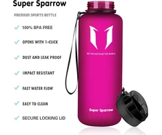 Super Sparrow vandens butelis - 1.5 l - nepralaidus vandens butelis - sportinis butelis be Bpa | mokykla, sportas, vanduo, dviratis