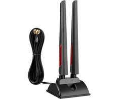Superbat Wifi 6e trijų dažnių 2.4ghz 5ghz 6ghz Wlan antena su magnetiniu pagrindu ir Rp-sma 200 cm ilginamuoju kabeliu, skirta Wi-fi kortelėms, Pci kortelei, Pc Bluetooth pagrindinei plokštei, Wlan 6 maršrutizatoriui, Fpv, apsaugai