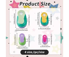 Superfindings 4 vienetų 4 stilių žvaigždės formos štampai amatams vienas štampas amatams iš plastiko lydinio popieriaus amatų "pasidaryk pats" kvietimų kortelių dekoracijų gamybai