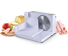 Superhandy universalus pjaustytuvas 17 cm profesionalus kilnojamas ir sulankstomas elektrinis Ac 230 V 50 Hz 120 W mėsos ir dešros gaminiams, delikatesams ir sūriui su nerūdijančio plieno Rsg Solingen ašmenimis