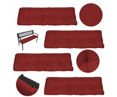 Superkissen24 Sodo pagalvėlių komplektas 120x38, vandeniui atsparios, idealiai tinka suolui, 4 vnt., bordo spalvos